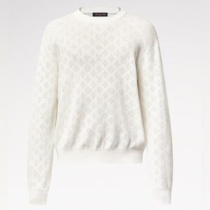 Louis Vuitton Monogram pointelle Crewneck pullover Sweater for Men XXL